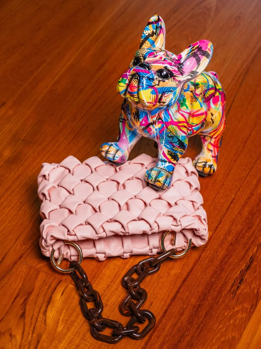 BORSA CURLY IN PELLE INTRECCIATA CIPRIA - immagine 7