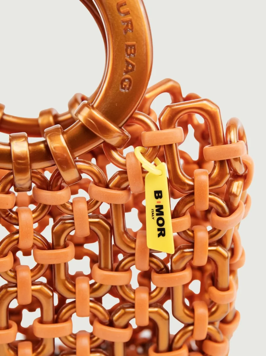 BORSA DOLL IN RESINA ARANCIO METALLIZZATO - immagine 5