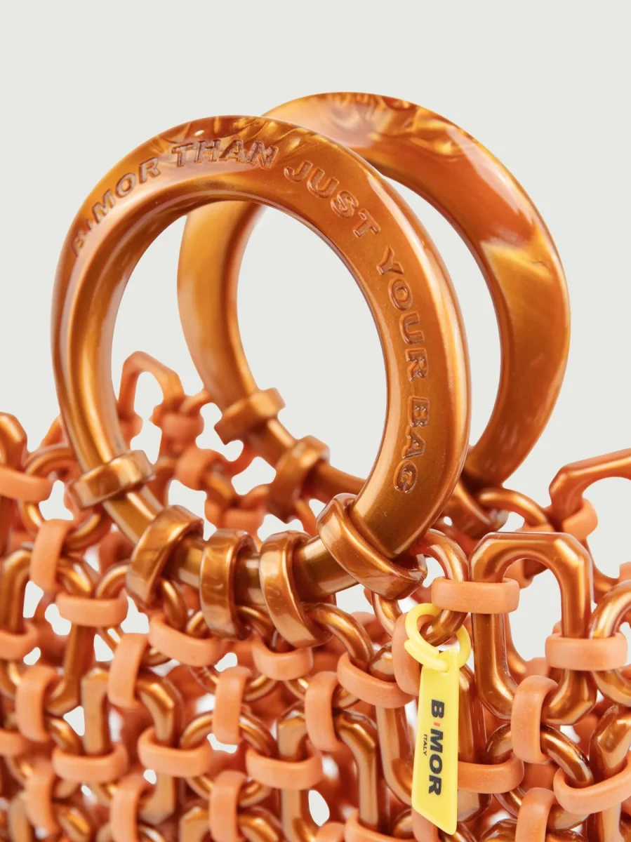 BORSA DOLL IN RESINA ARANCIO METALLIZZATO - immagine 4