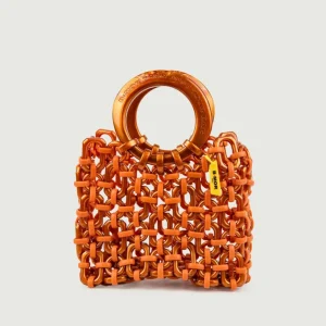 BORSA DOLL IN RESINA ARANCIO METALLIZZATO