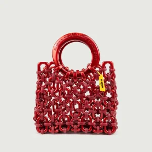 BORSA DOLL IN RESINA ROSSO METALLIZZATO