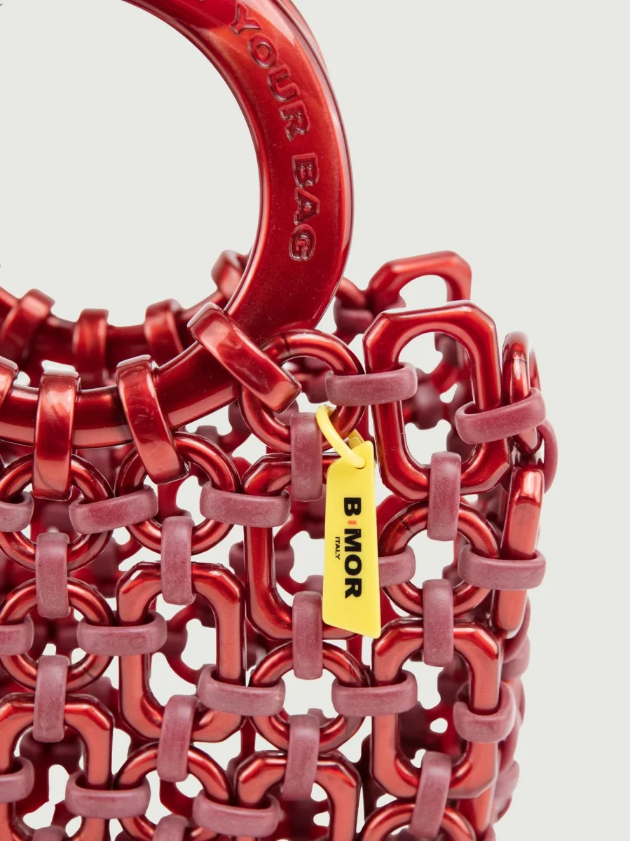 BORSA DOLL IN RESINA ROSSO METALLIZZATO - immagine 5