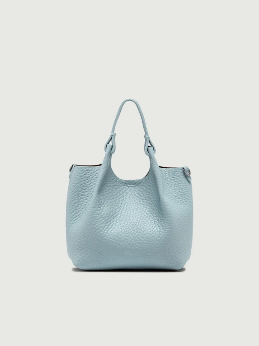 BORSA DUA MINI IN PELLE AZZURRA - immagine 5