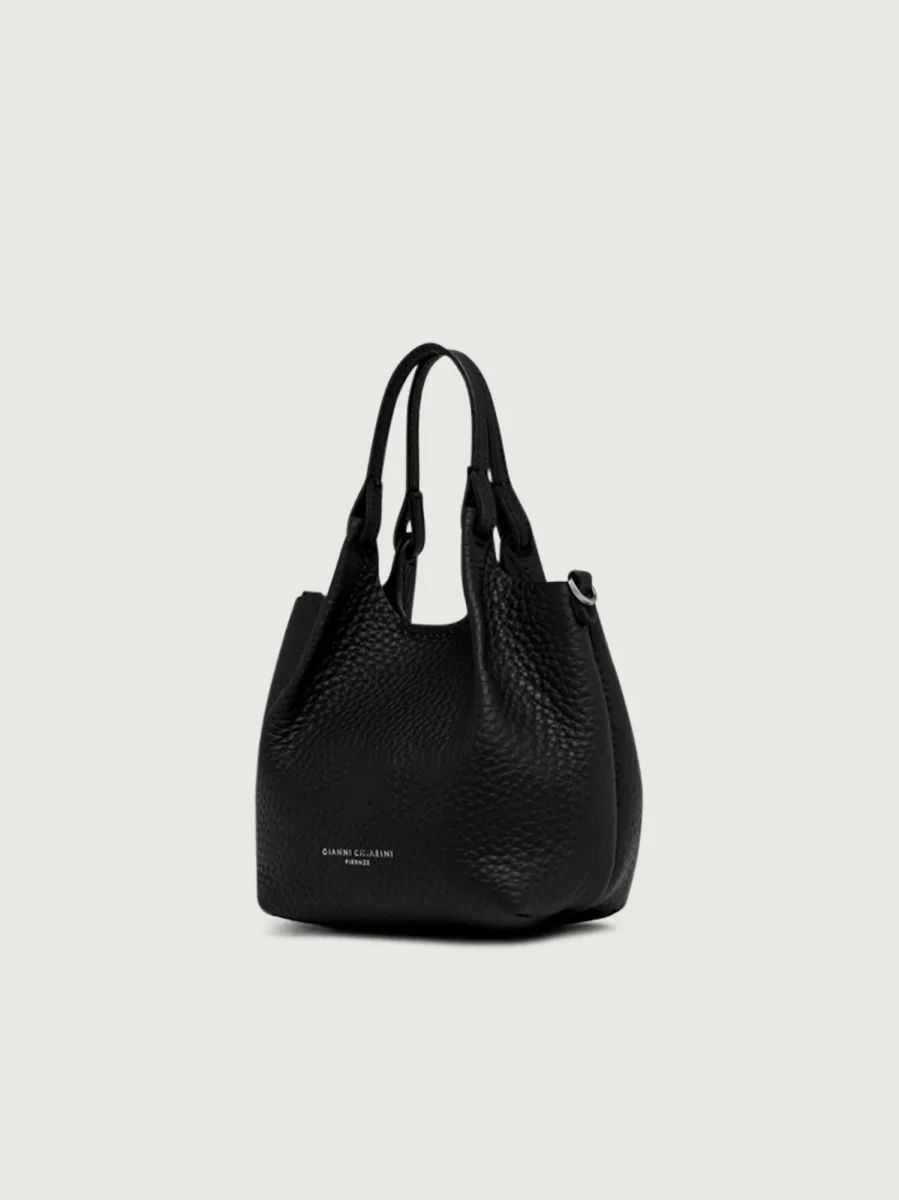 BORSA DUA MINI IN PELLE NERA - immagine 4