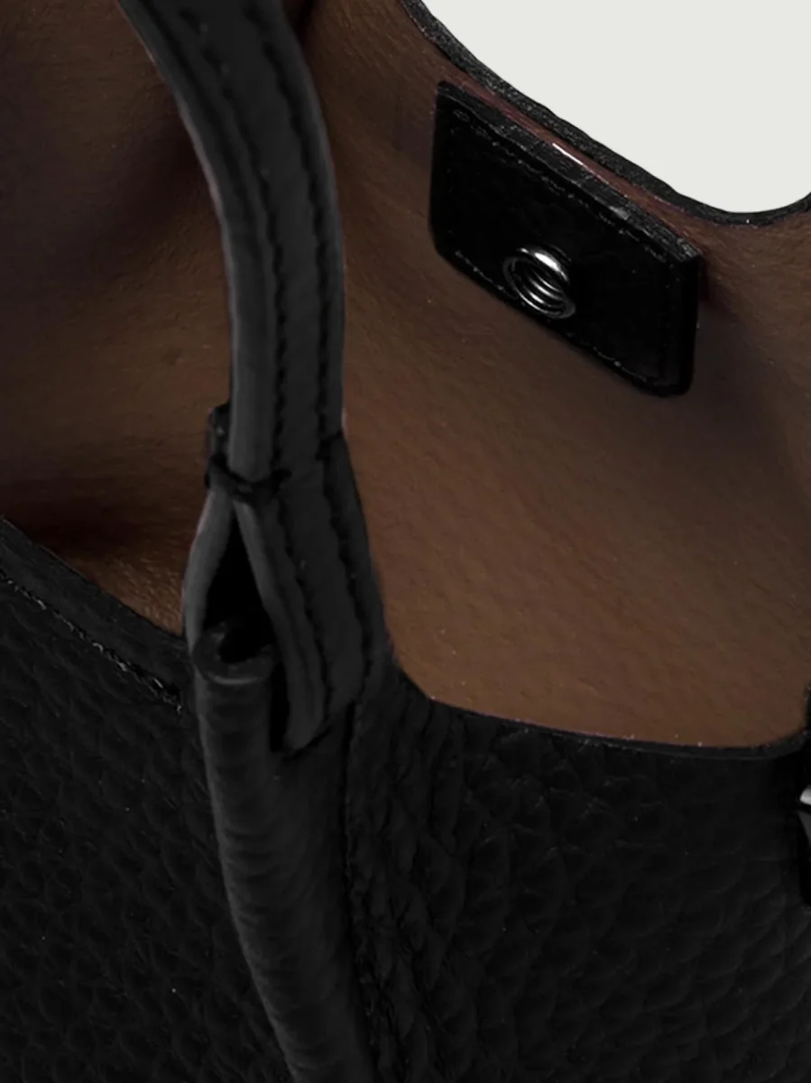 BORSA DUA MINI IN PELLE NERA - immagine 5