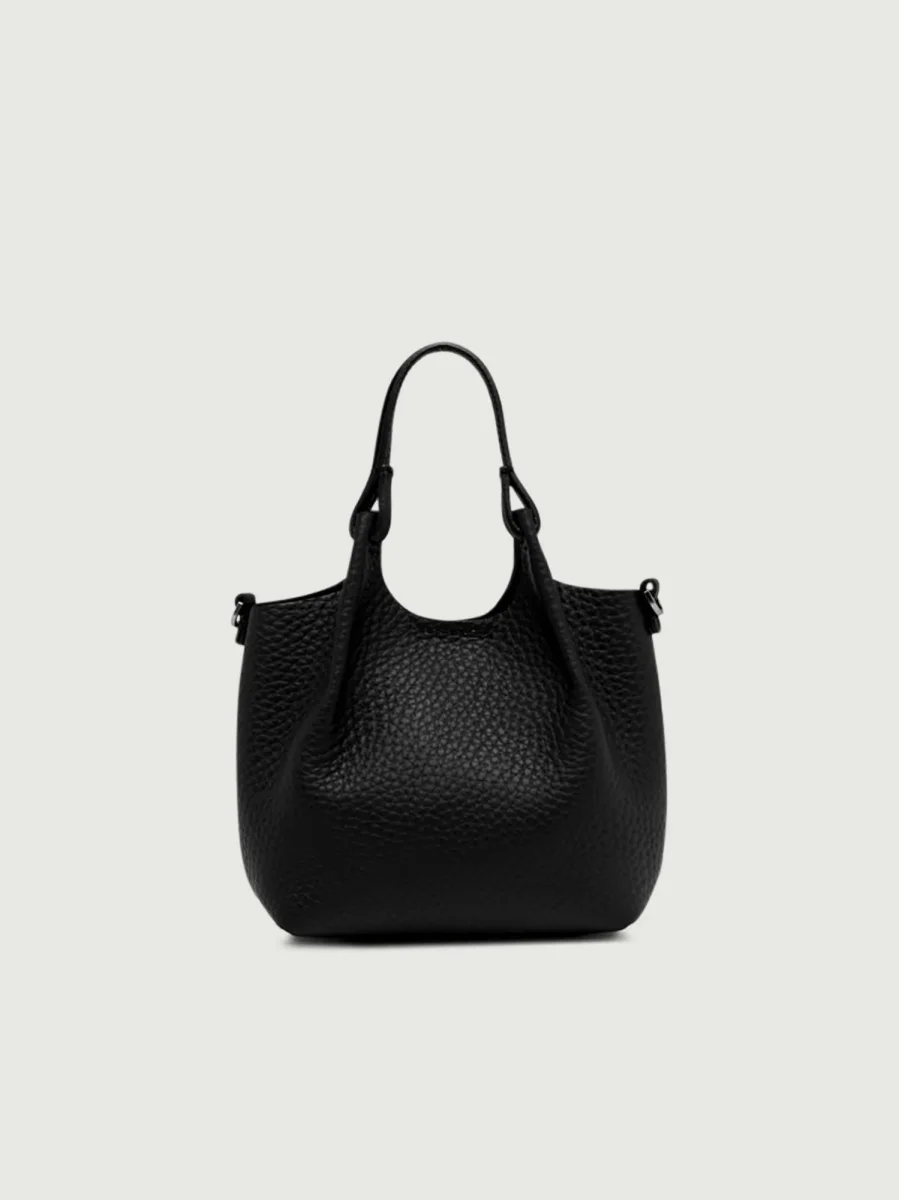 BORSA DUA MINI IN PELLE NERA - immagine 7
