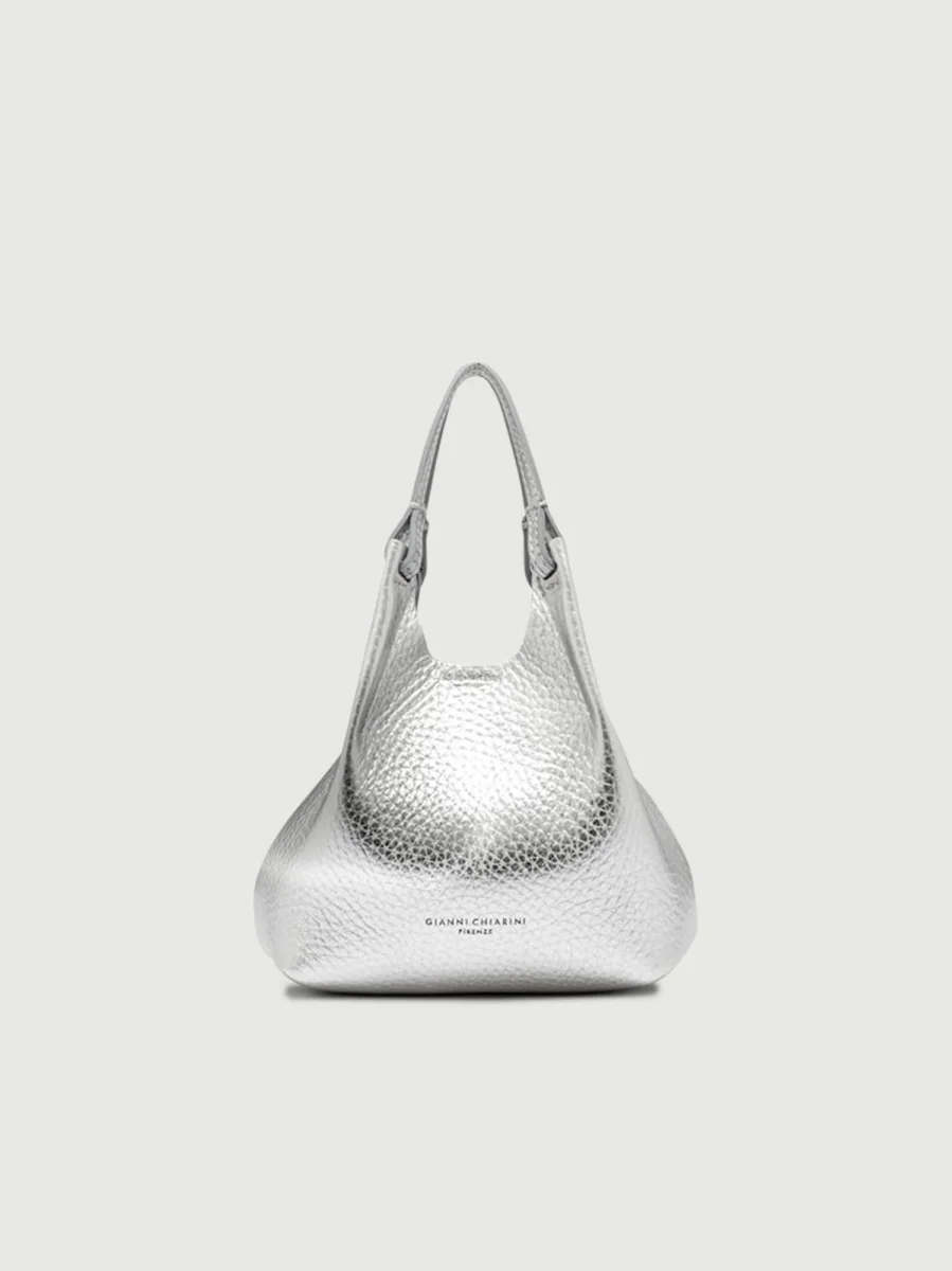 BORSA DUA MINI IN PELLE SILVER