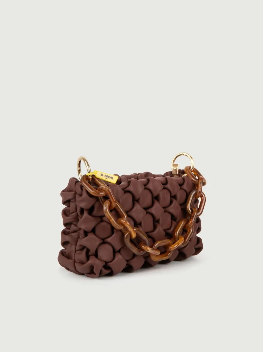 BORSA IN PELLE INTRECCIATA BRUCIATO CURLY - immagine 3
