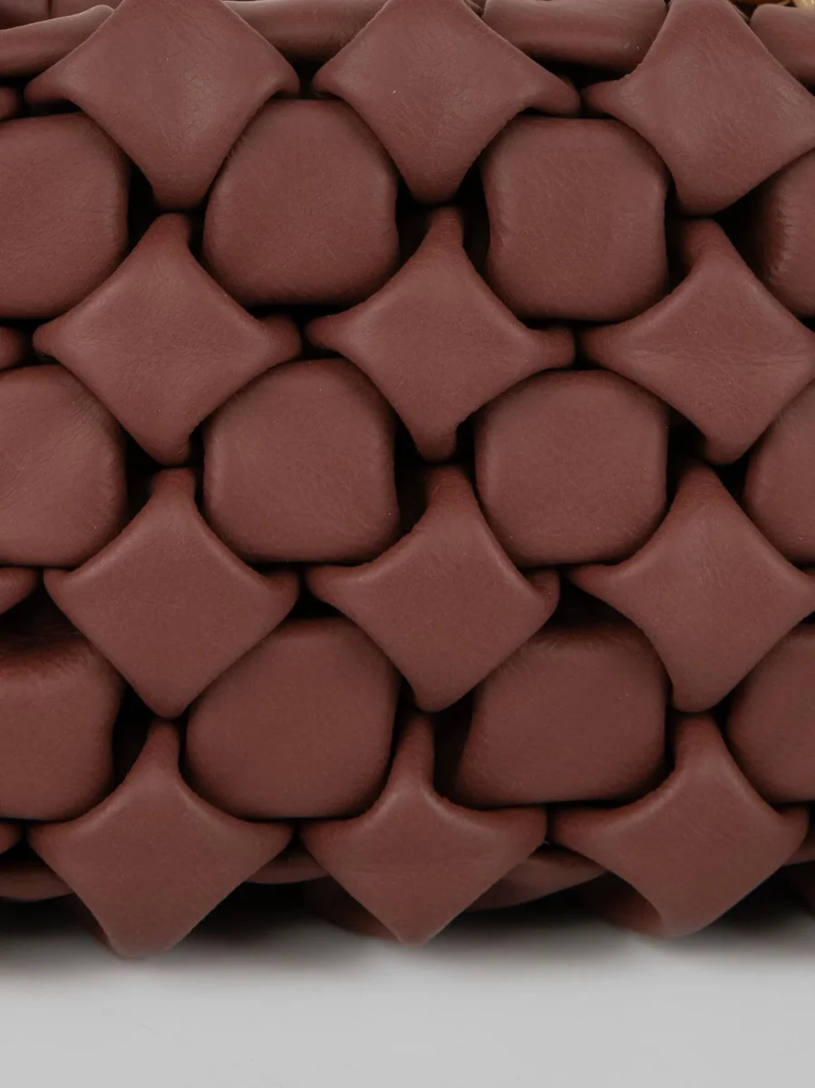 BORSA IN PELLE INTRECCIATA BRUCIATO CURLY - immagine 5