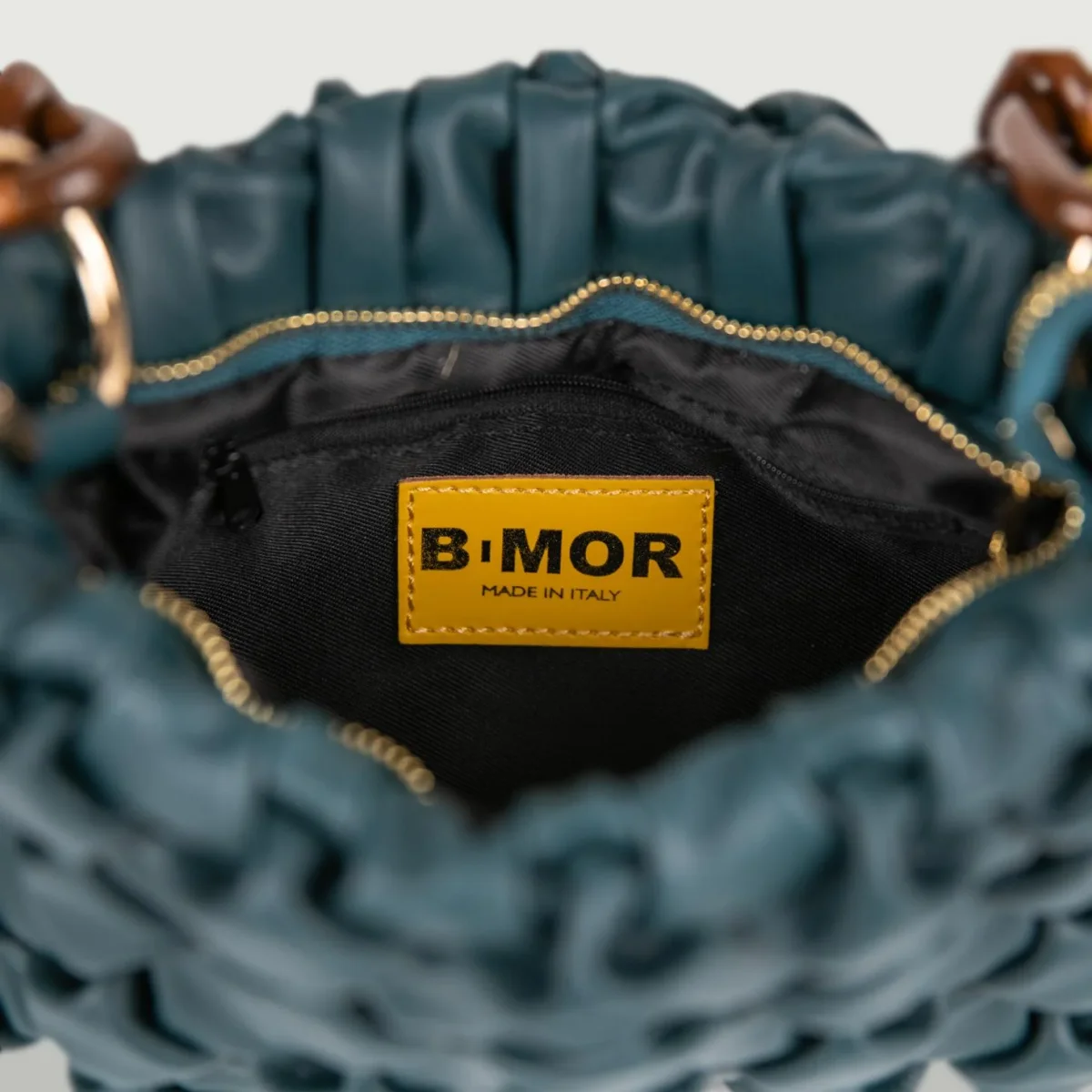 BORSA IN PELLE INTRECCIATA OTTANIO "CURLY" - immagine 6