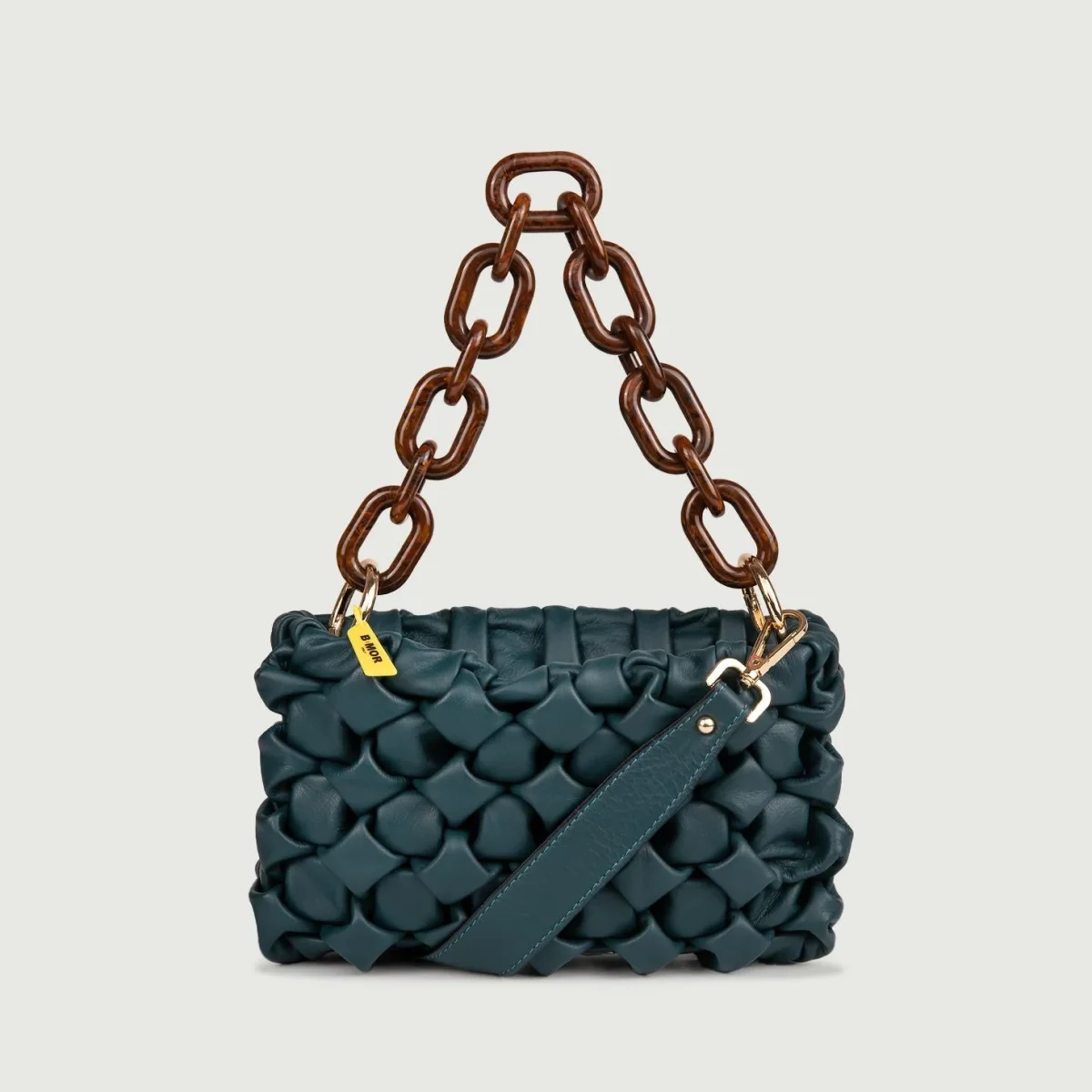 BORSA IN PELLE INTRECCIATA OTTANIO "CURLY" - immagine 3