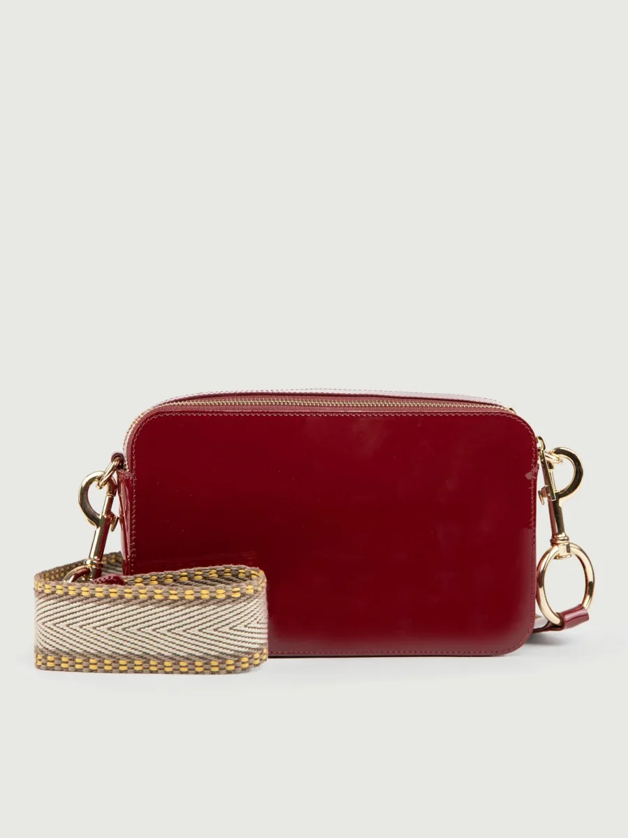 BORSA MAXI YOURS IN PELLE VERNICE BORDEAUX