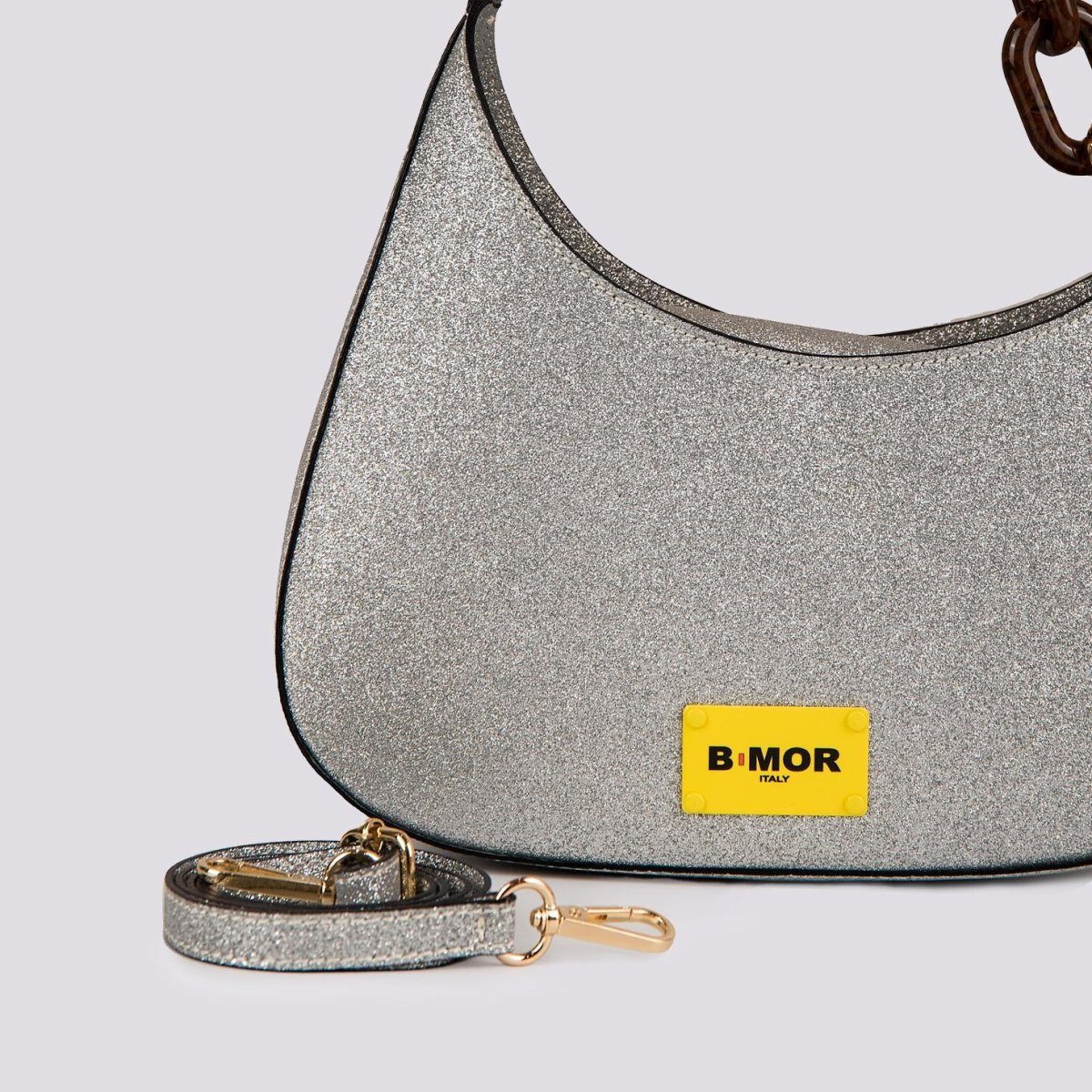 BORSA MINI CURVY Glitter Barbie SILVER - immagine 5