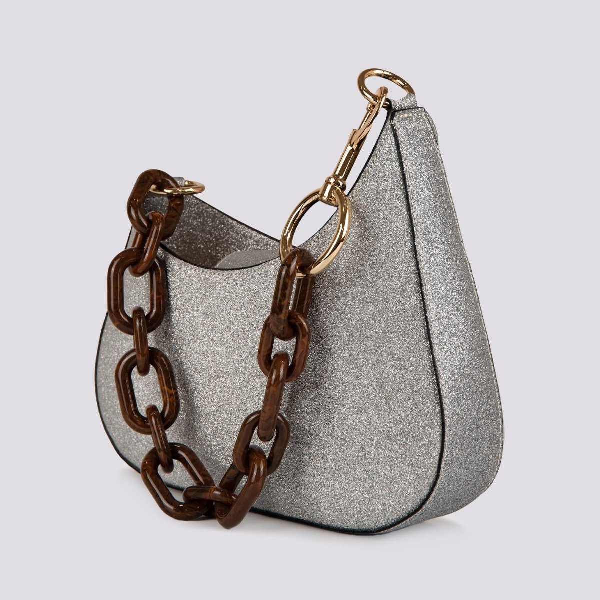 BORSA MINI CURVY Glitter Barbie SILVER - immagine 4