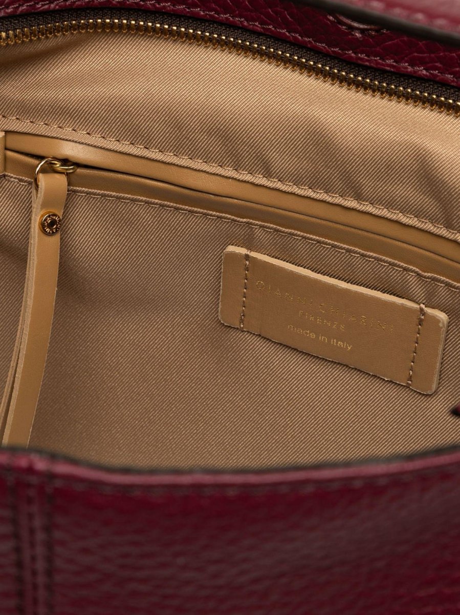 BORSA NATASHA IN PELLE GRANA MAXI WINE BERRY - immagine 4