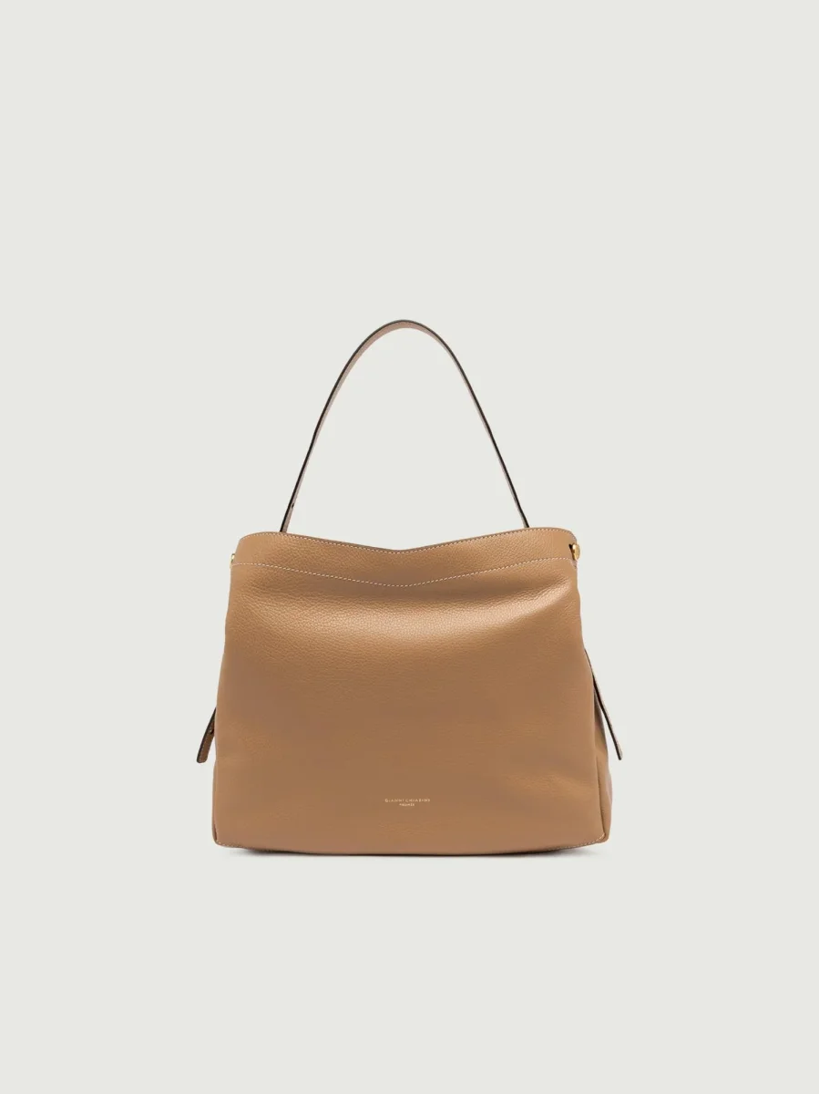 BORSA OTTAVIA GRANDE IN PELLE CUOIO