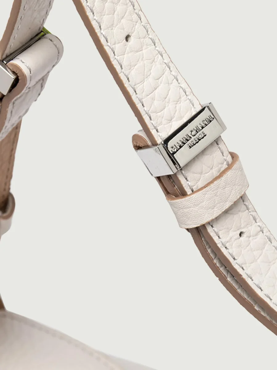 BORSA PENELOPE GRANDE IN PELLE BIANCO SABBIA - immagine 5