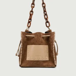 BORSA POCAHONTAS IN CAMOSCIO TAUPE