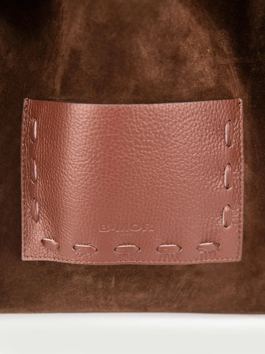 BORSA POCAHONTAS IN CAMOSCIO TESTA MORO - immagine 5