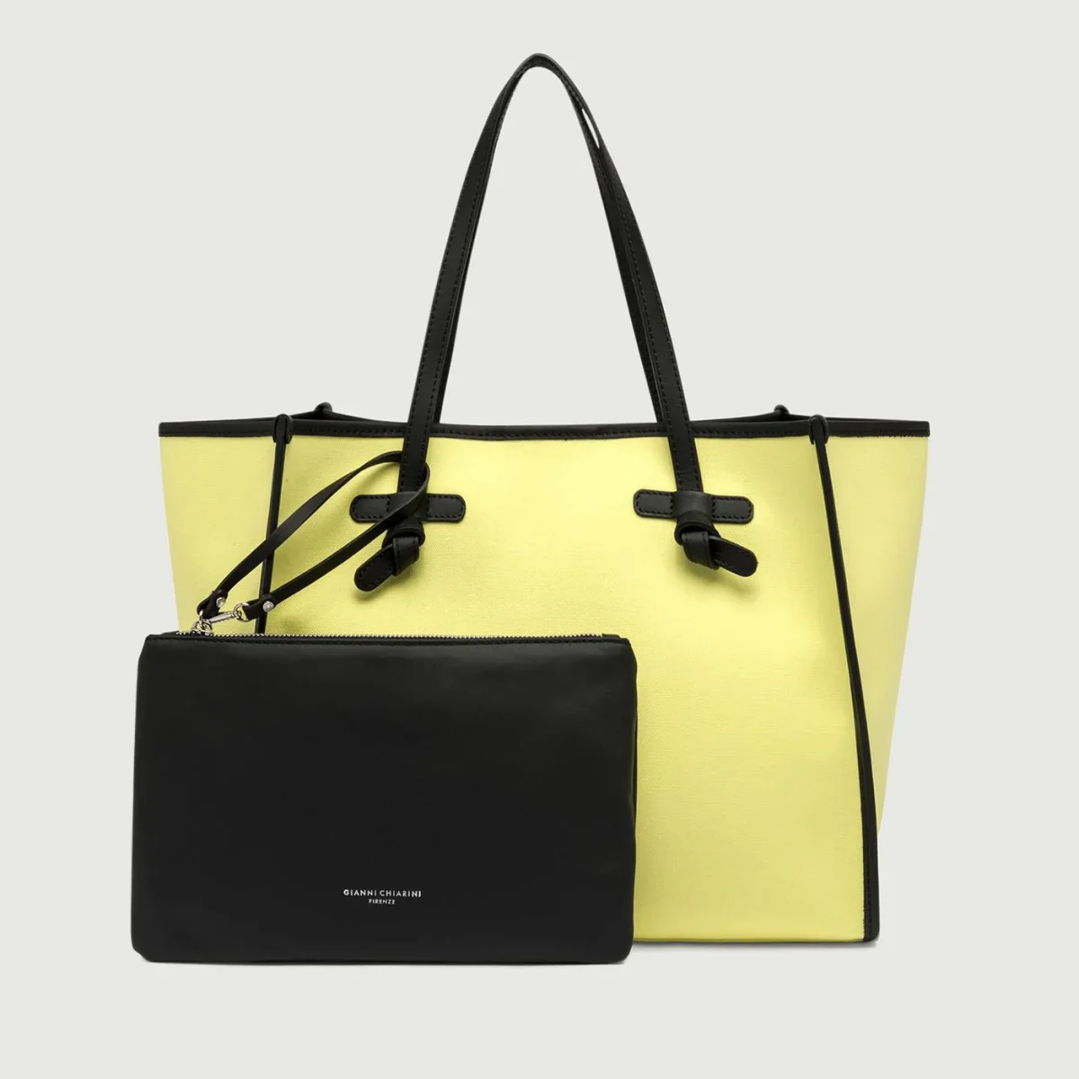 BORSA SHOPPING MARCELLA IN CANVAS COLOR LIME - immagine 5