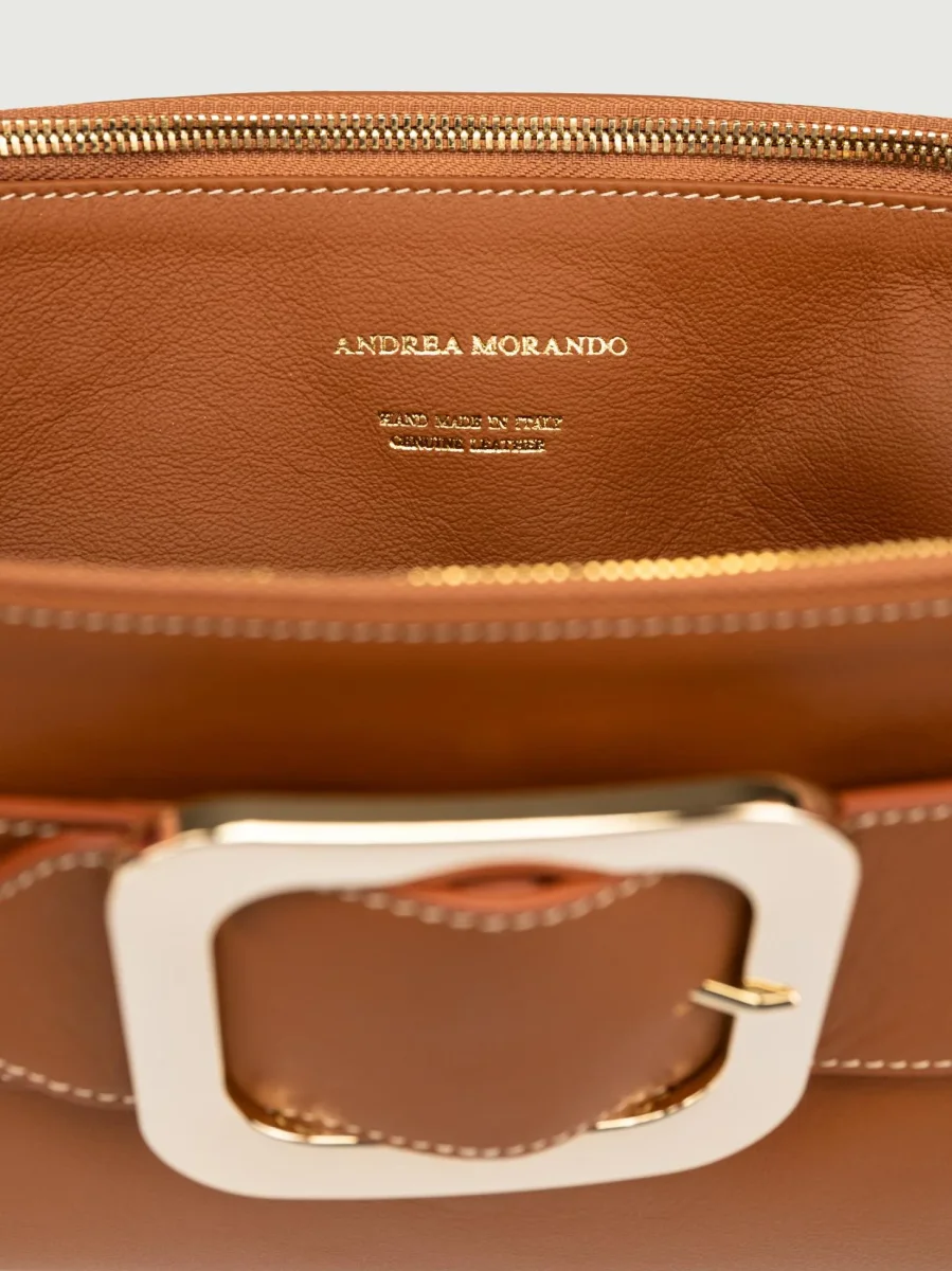 BORSA TRACOLLA IN PELLE CUOIO - immagine 6