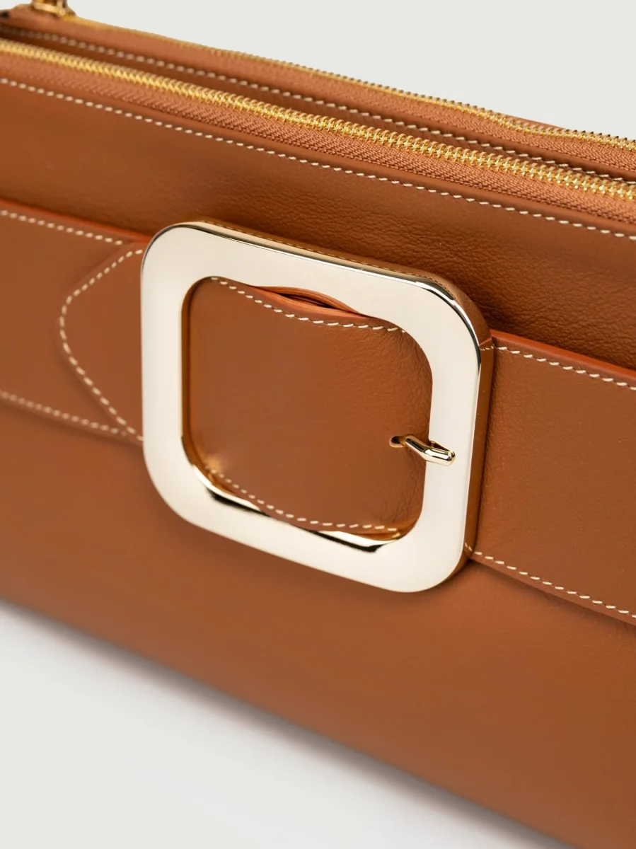 BORSA TRACOLLA IN PELLE CUOIO - immagine 5