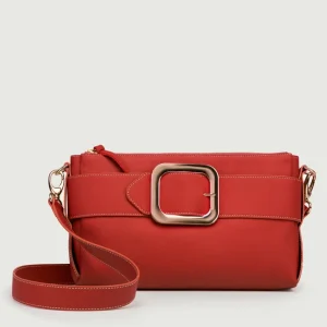 BORSA TRACOLLA IN PELLE MATTONE