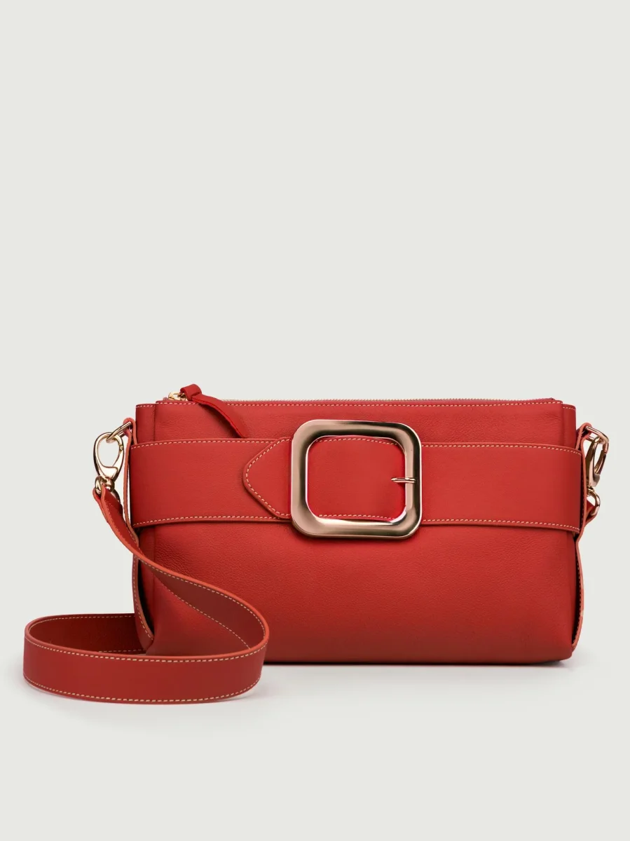 BORSA TRACOLLA IN PELLE MATTONE