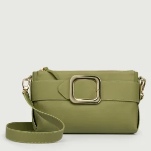 BORSA TRACOLLA IN PELLE PISTACCHIO