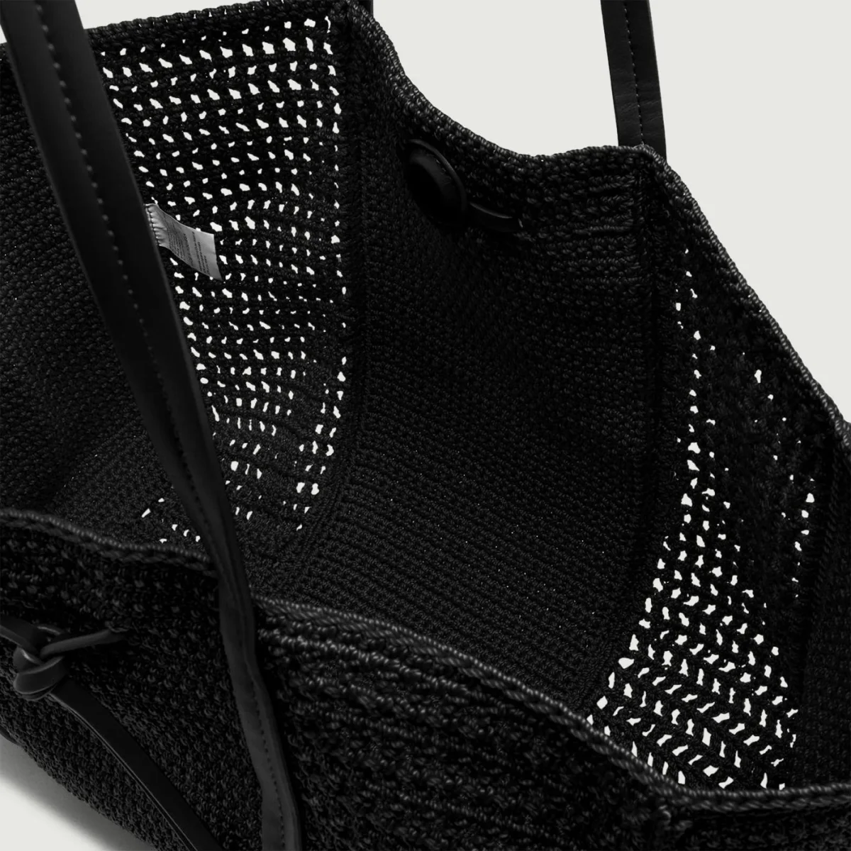 BORSA VICTORIA MAXI IN TESSUTO INTRECCIATO NERA - immagine 4