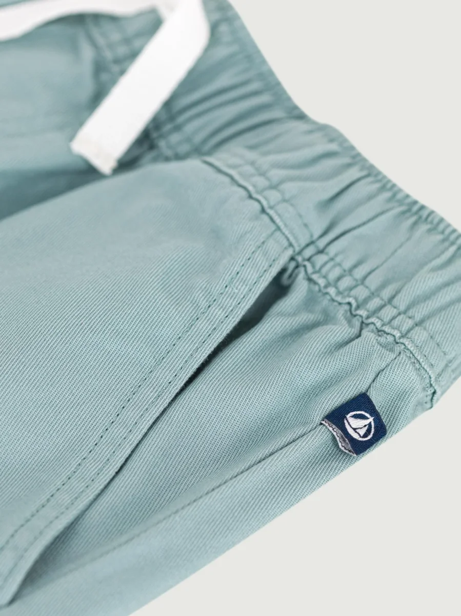 Bermuda corti in cotone tinta unita bambino - immagine 4