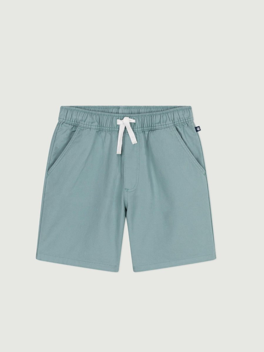 Bermuda corti in cotone tinta unita bambino