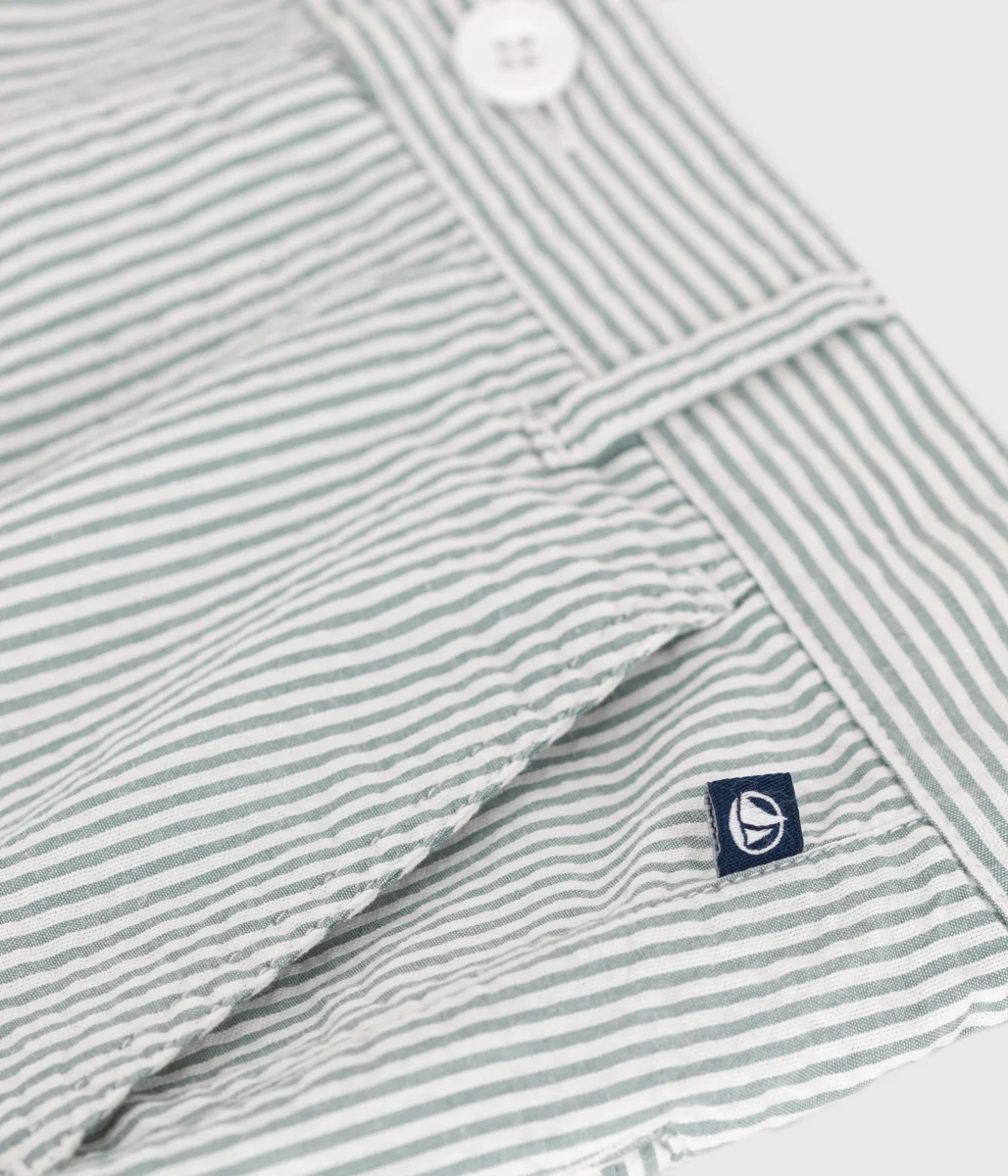 Bermuda in cotone a righe bambino - immagine 6