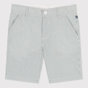 Bermuda in cotone a righe bambino