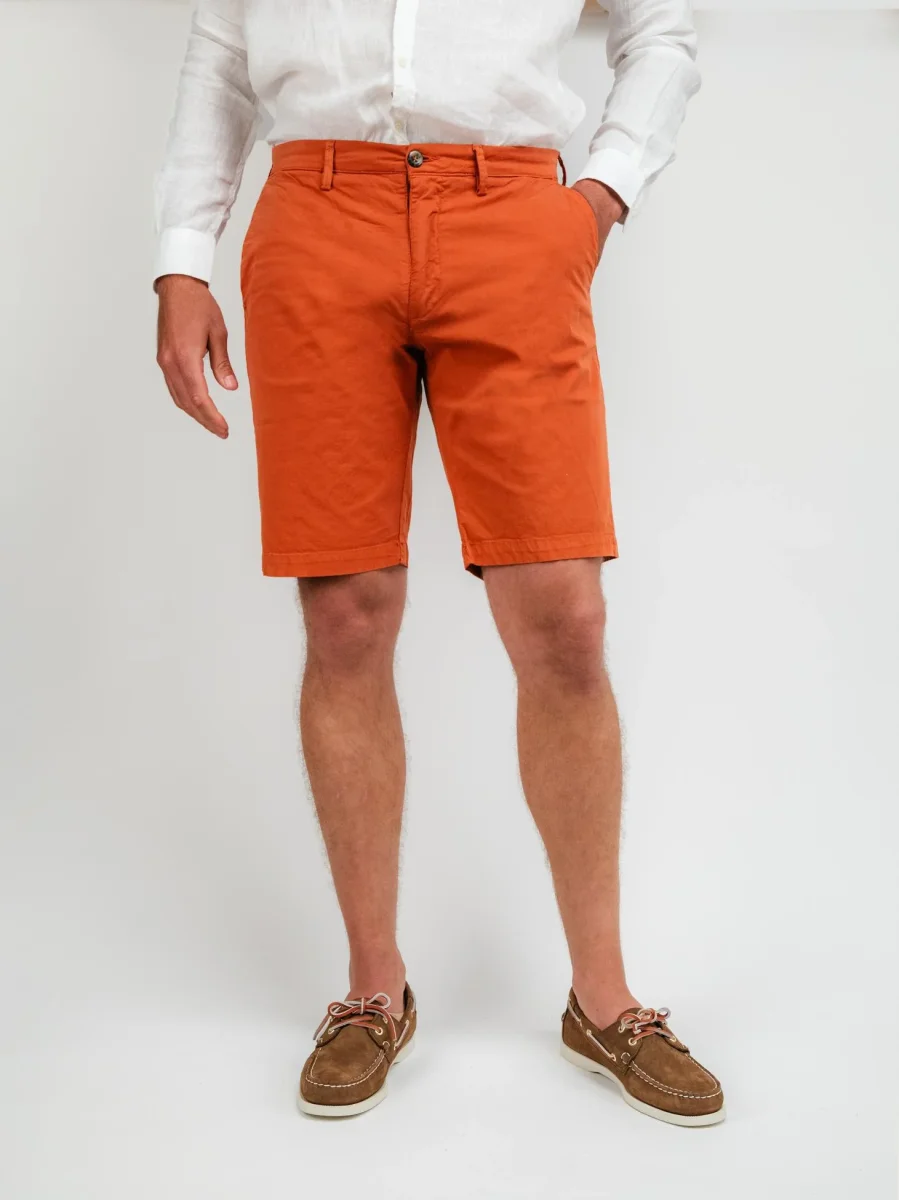 Bermuda in cotone arancioni