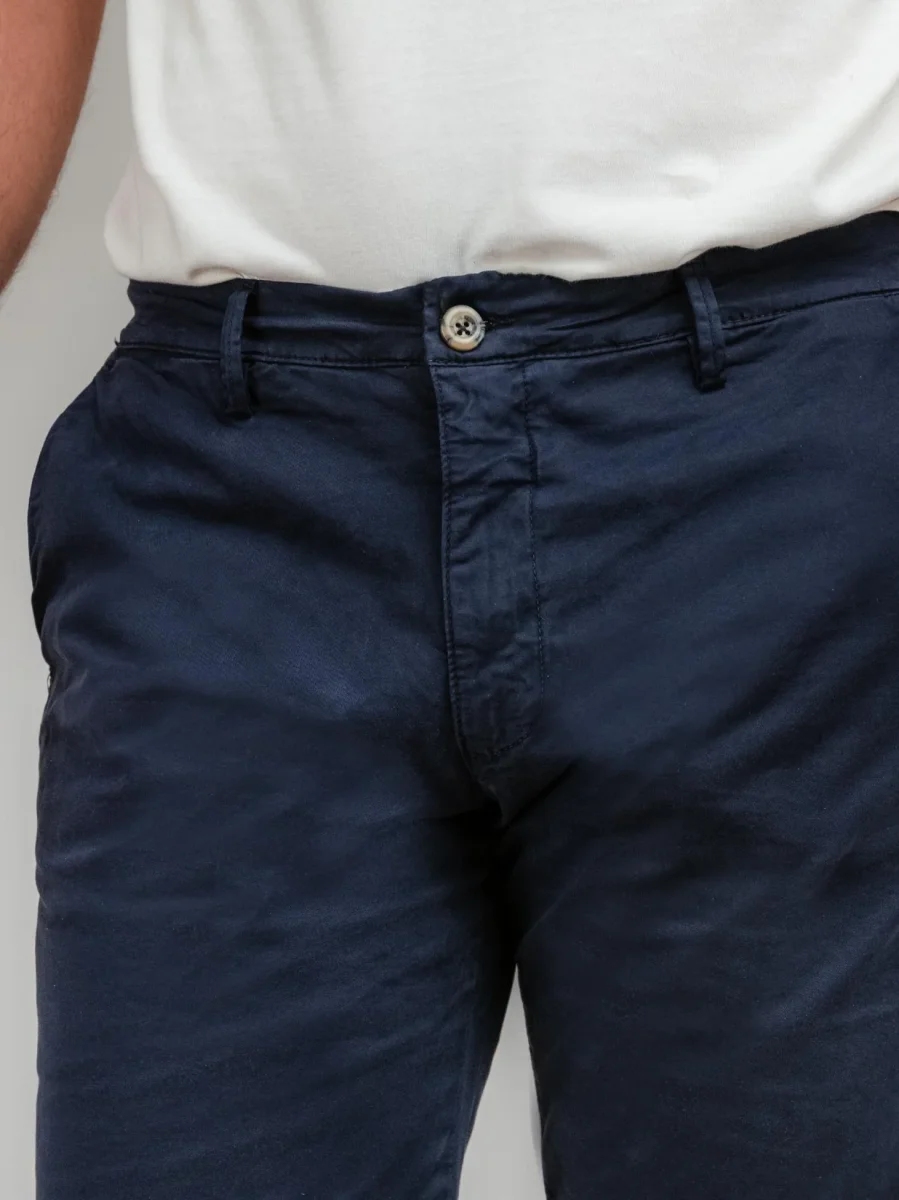 Bermuda in cotone blu notte - immagine 5