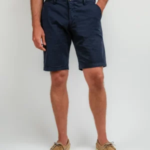 Bermuda in cotone blu notte