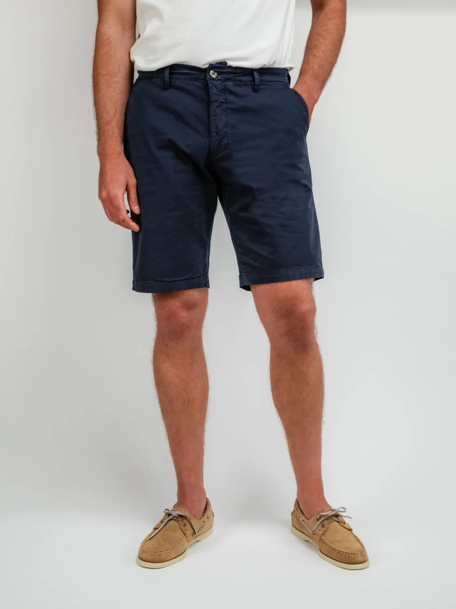 Bermuda in cotone blu notte