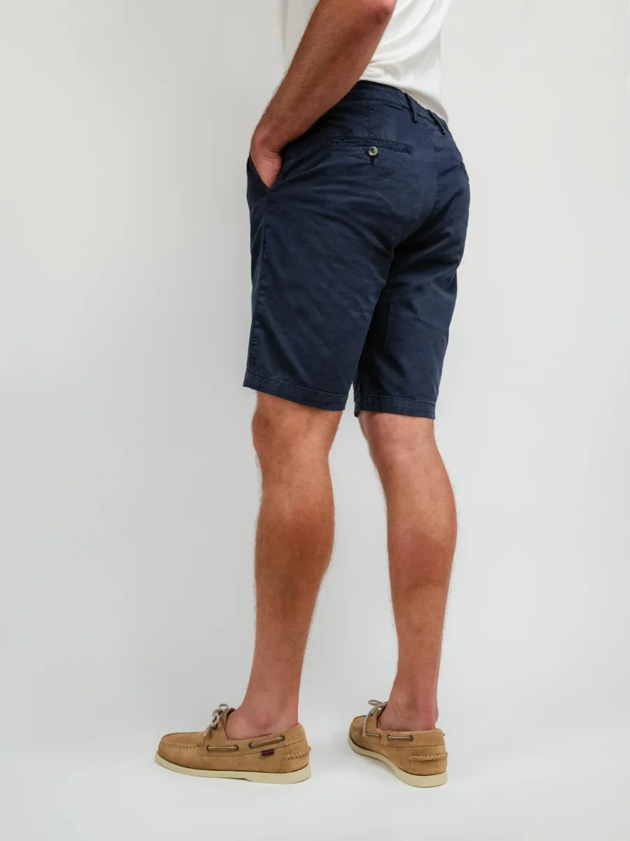 Bermuda in cotone blu notte - immagine 3