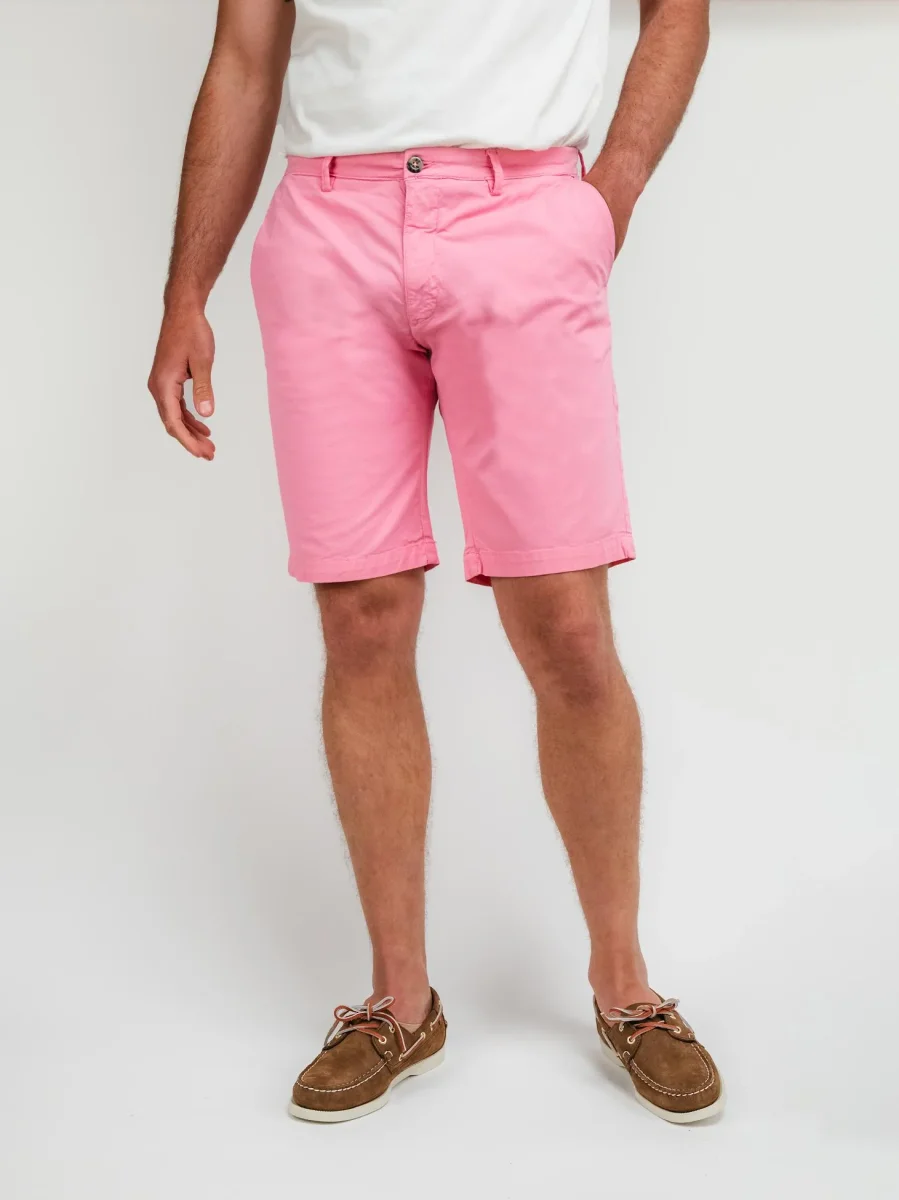 Bermuda in cotone rosa ciclamino
