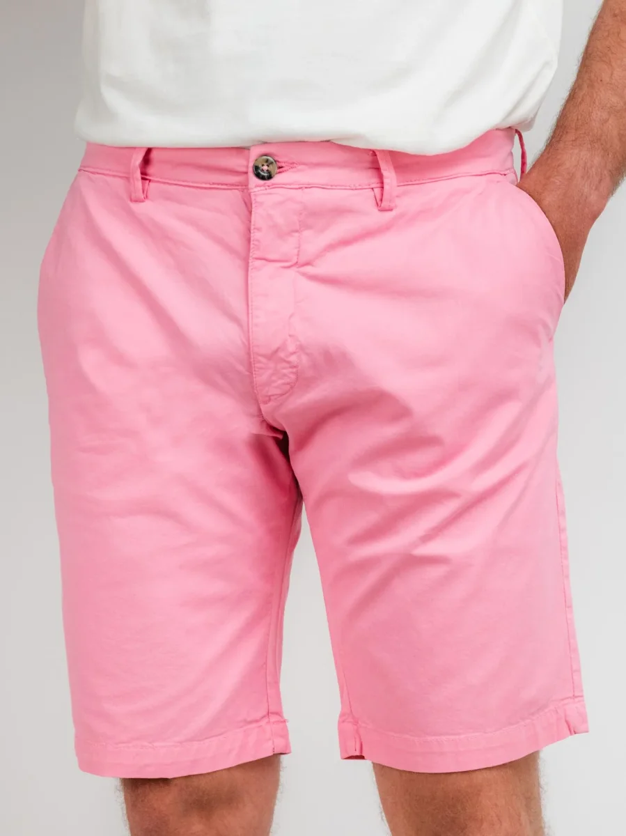 Bermuda in cotone rosa ciclamino - immagine 5