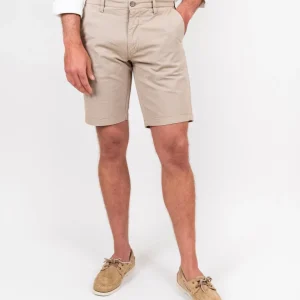 Bermuda in cotone tinta unita beige