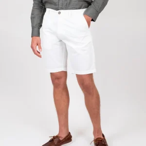 Bermuda in cotone tinta unita bianco