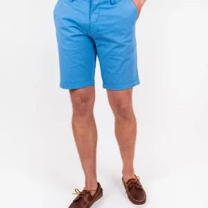 Bermuda in cotone tinta unita bluette