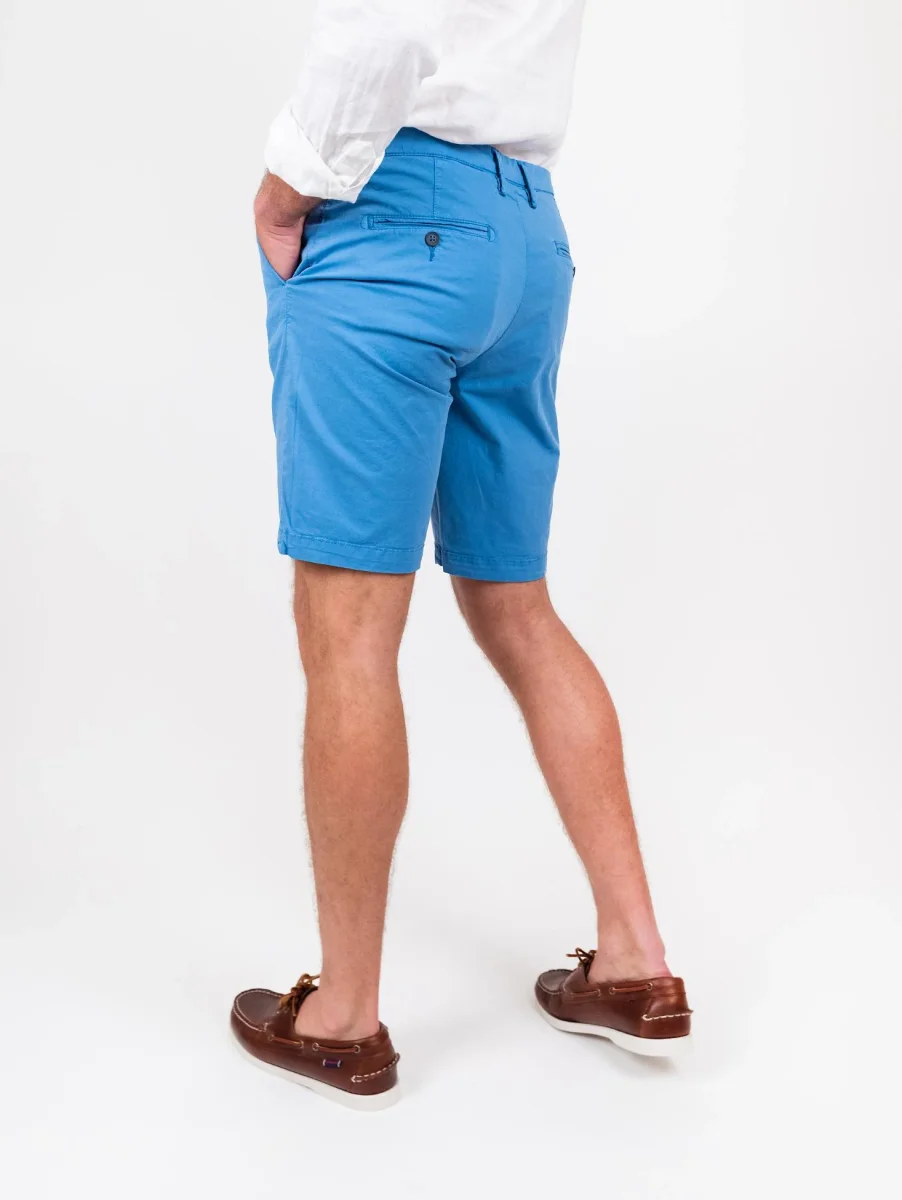 Bermuda in cotone tinta unita bluette - immagine 5
