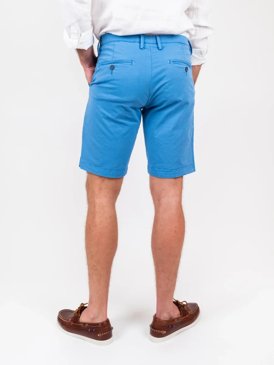 Bermuda in cotone tinta unita bluette - immagine 4
