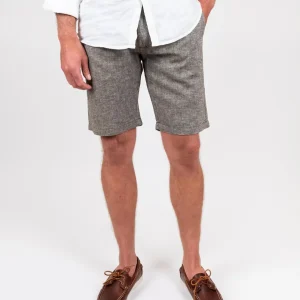 Bermuda in lino e cotone verde