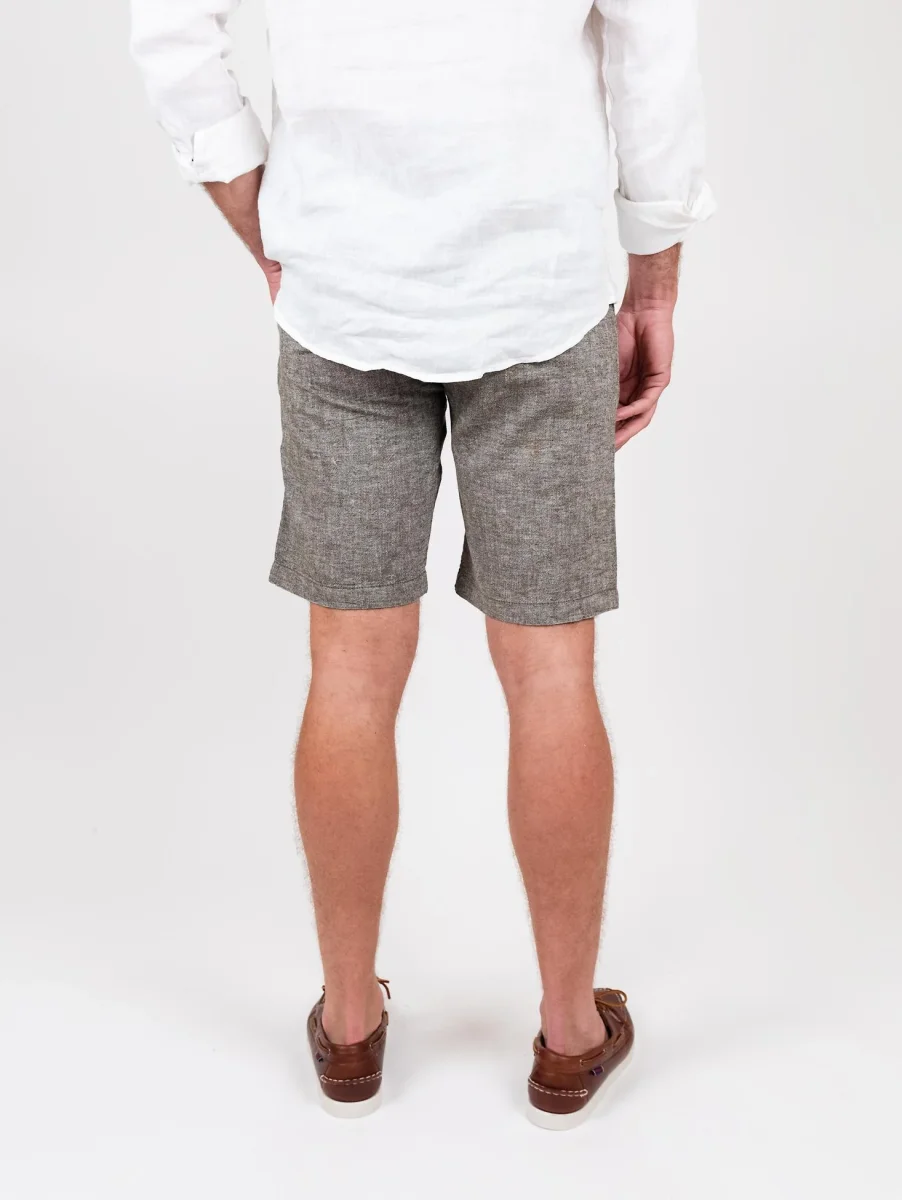 Bermuda in lino e cotone verde - immagine 4
