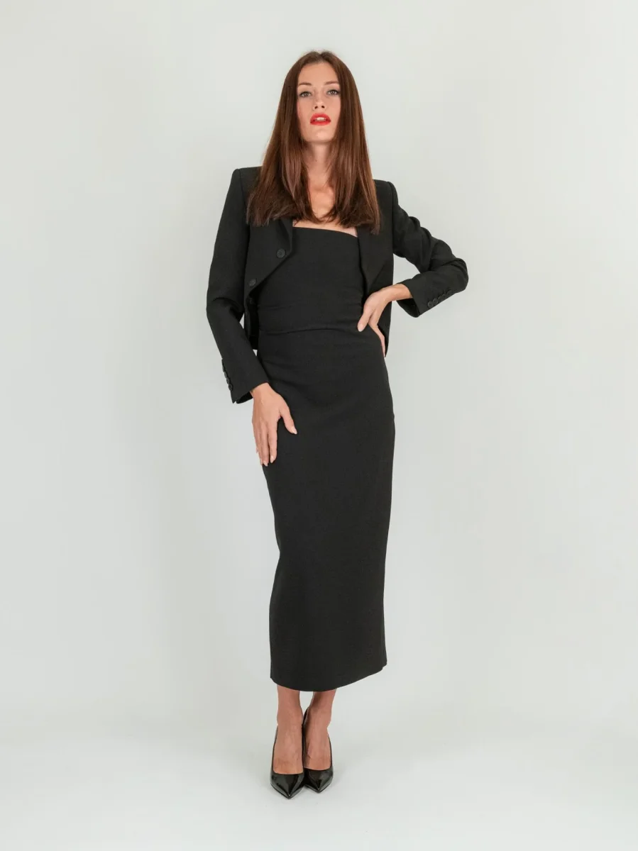 Blazer bolero asimmetrico nero - immagine 5