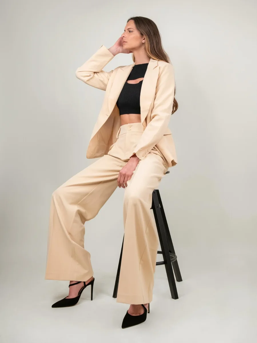 Blazer monopetto beige - immagine 7